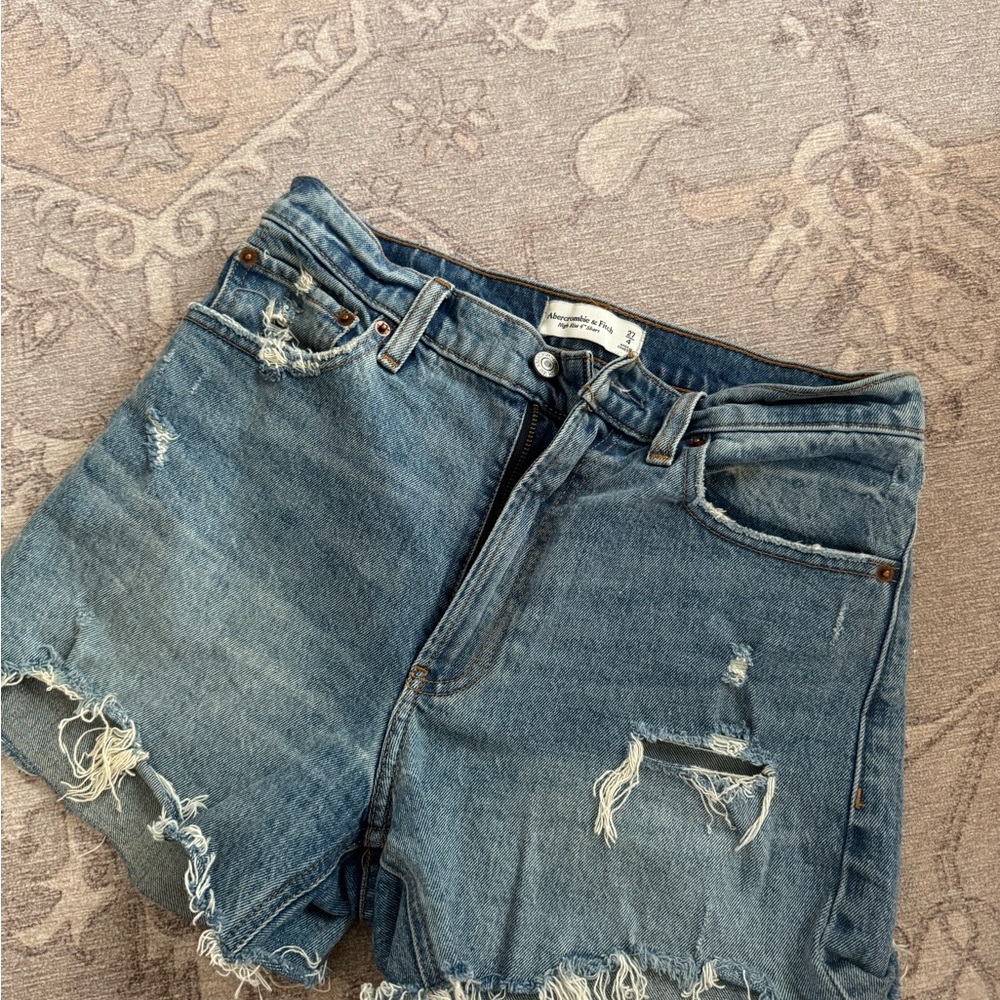 abercrombie and fitch jean shorts